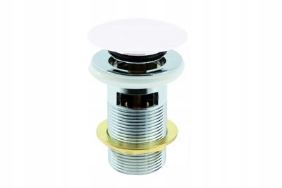 White Click-Clack Basin Waste with Overflow 1 1/4