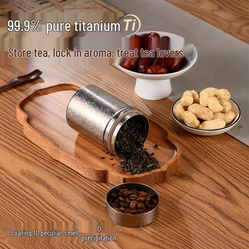 CEZE Pure Titanium Portable Tea and Coffee Storage Canister