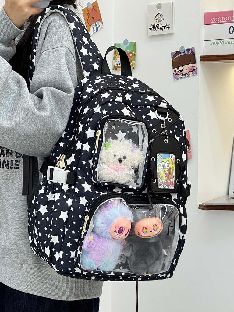 Schoolbag pain bag backpack school bag junior high school girls star pain large capacity college students high school students daily baby bag backpack