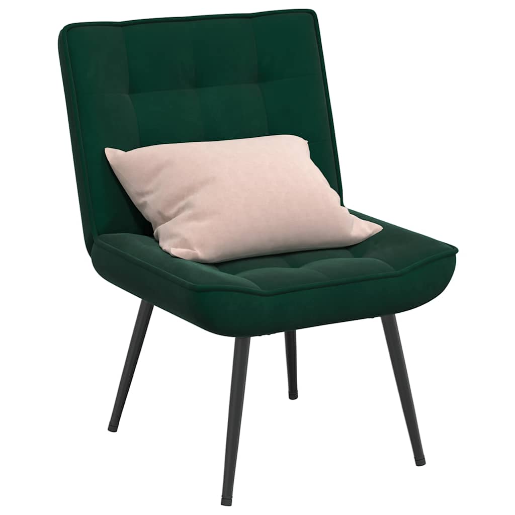 Relax Chair In Dark Green 64 X 74 X 84 Cm Velvet