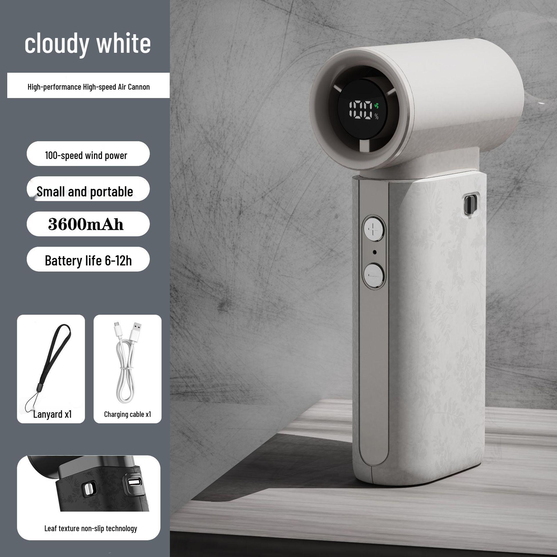 2026 Mini Turbo Handheld USB Fan - High-Speed, Portable, Strong Wind Cooling 123x60x36 mm