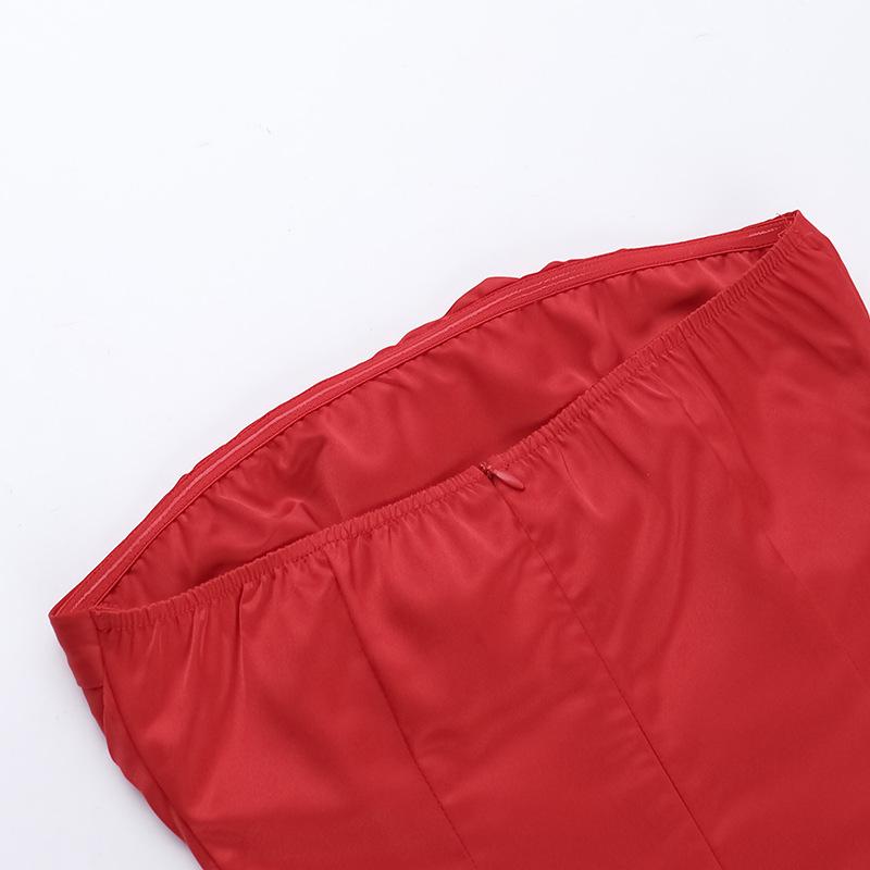 Fall Women's Dress Socialite Style Sexy Slim-fit Satin Top Top Buttock Short Dress