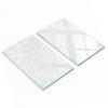 Set of Tempered Glass Kitchen Boards with Ornamental Pattern 2x30x52 Cm