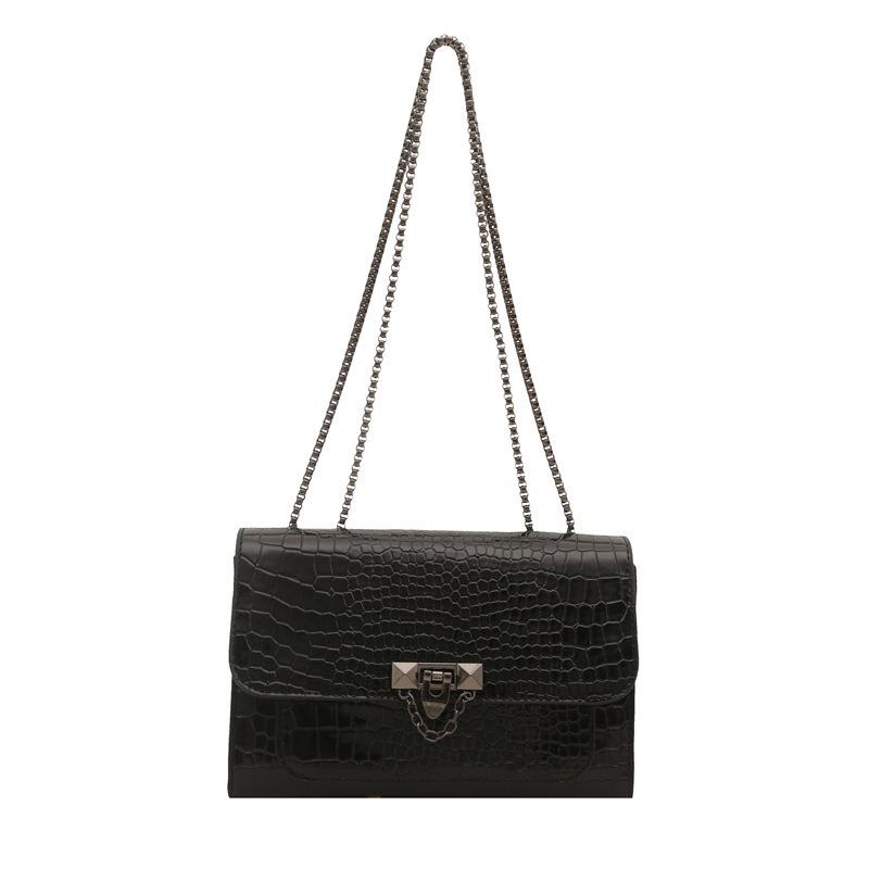 New retro chain bag casual popular solid color summer high-grade texture shoulder crossbody small square bag
