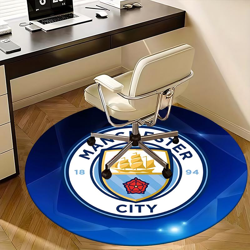 Manchester City,Soccer Badge Chair mat Round Rug Office carpet,Non slip, Suitable for Living Rooms, Bedrooms Decor1205044a