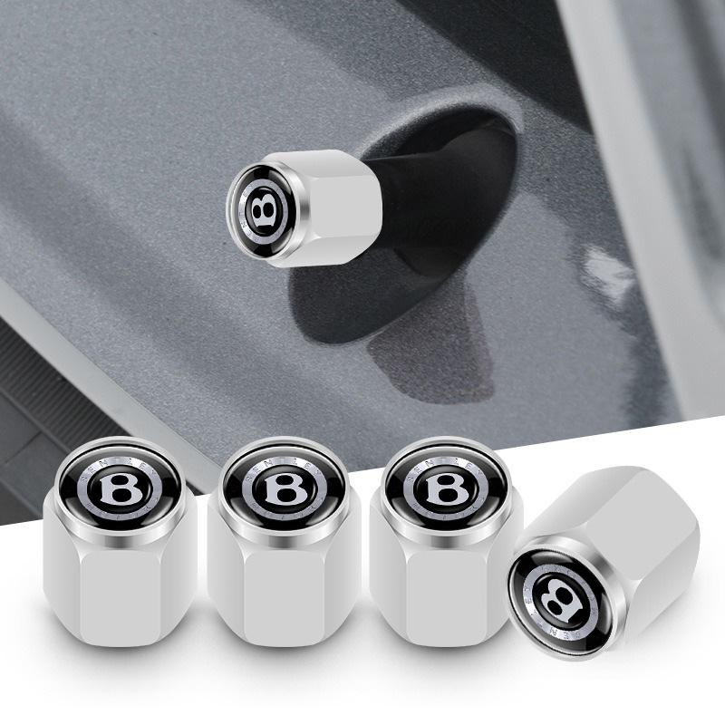 For Bentley Flying Spur Continental DHWE GT Bentayga Mulsanne 5Pcs Aluminum Alloy Car Tire Valve Stem Cover Dustproof Cap Accessories