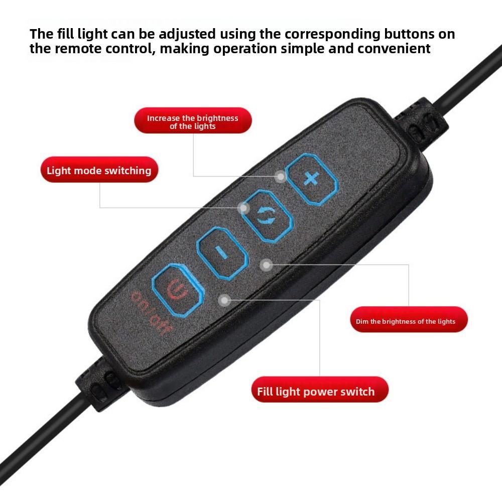 Dual Phone Position Live Streaming Fill Light Stable Base LED Circular Light  Phone Accessories