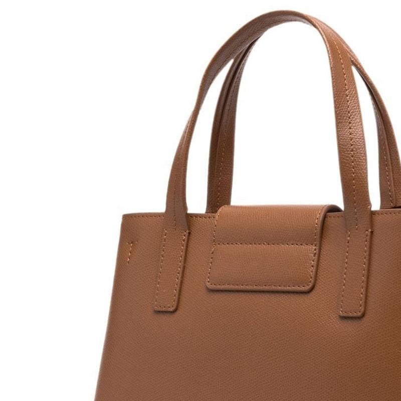 New Furla Leather Twist Lock Bag, Tote Bag, Shopping Bag, Handbag, Shoulder Bag Women's Tan WB00560-ARE000-03B00