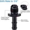 Barb Fitting 6An An-6 Male To 3/8" Fuel Hose Adapter AN6 -6AN 3/8 Push Lock