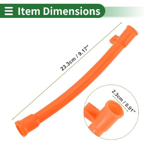 Motoforti Engine Oil Dipstick Oil Level Dip Stick Double Hole Indicator for Volkswagen Jetta 2.0L A/T S Sedan 2011-2014 Plastic No.06A103663C Orange