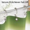 12Pcs Rust Proof Shower Curtain Hooks Double Sided Bathroom Shower Hangers  Home