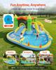 Inflatable Bounce House, 12.5 X 13.1 X 6.5 Ft Inflatable Bounce House Water Slide, Bouncer Castle with Castle Bounces, Basketball Hoop, Splash Pool &
