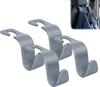 Car Seat Headrest Hook 4 Pack Hanger Storage Organizer Universal for Handbag Purse Coat fit Universal Vehicle Car Black S Type