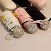 Ombrello Pieghevole di Lusso Ombrello Parasole Lucido Mini Ombrello Bling per Pendolari Viaggio
