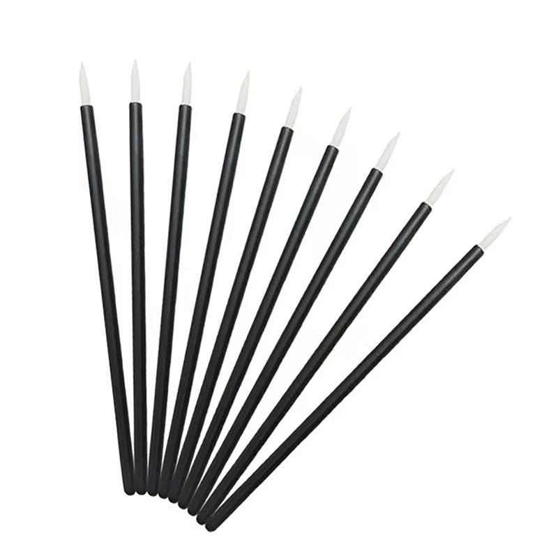 50 Adet Tek Kullanımlık Eyeliner Fırçaları Ince Fiber Kafa Eyeliner Krem Aplikatör Göz Kozmetik Fırça Kapaklı Makyaj Güzellik Araçları
