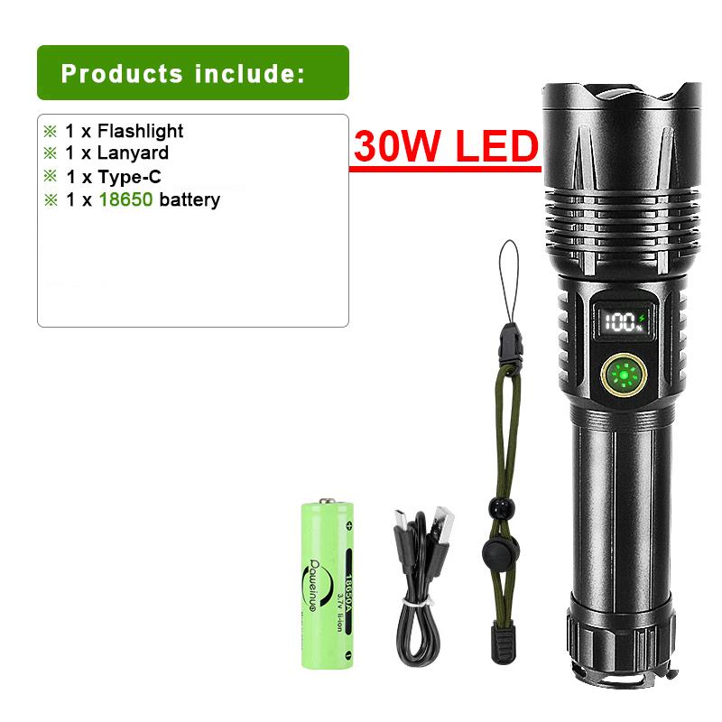 1000000 hohe Lumen Super Power Taschenlampe Wiederaufladbare Tragbare Taschenlampe Wasserdichtes Licht Camping Angeln Laterne