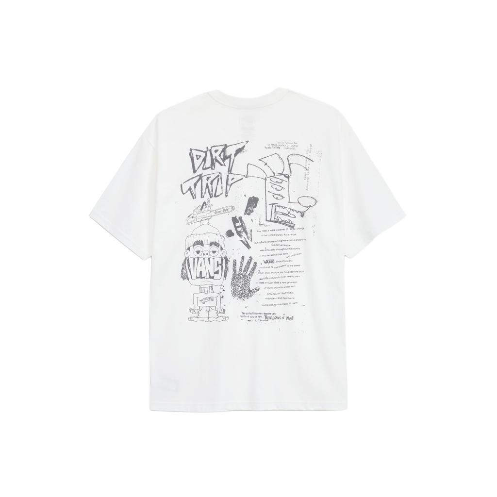Vans Dirt Trip Cotton Round Neck Short Sleeve Cartoon Print T-Shirt Men Tops VN000X02WHT