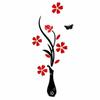 Vase Pflaume 3D Acryl Kristall Stereo Kreative Wandaufkleber Wohnzimmer TV Hintergrundwand Veranda Dekoration Zuhause