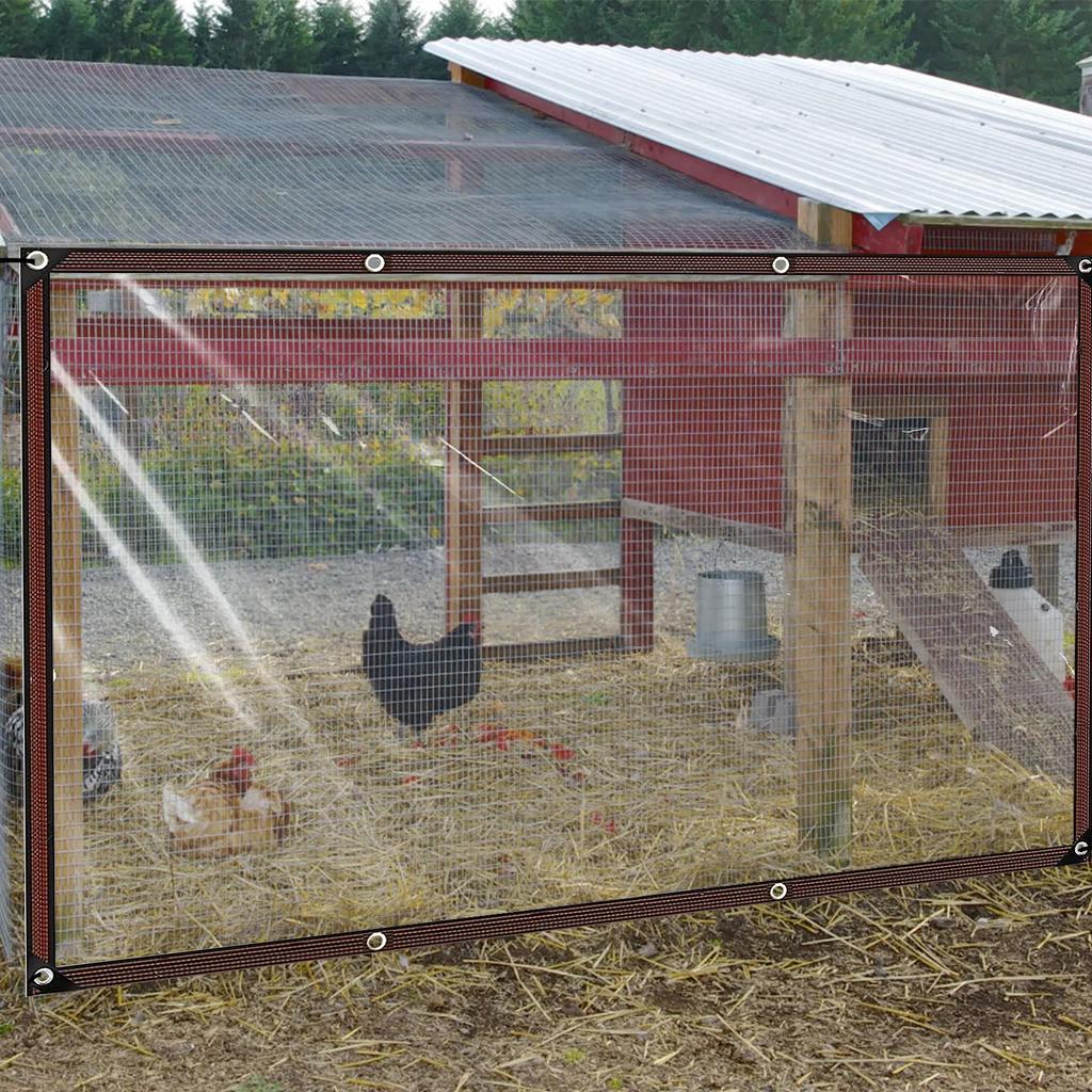 Klare Wasserdichte Planen, Poly-Plane für Außenbereich Garten Regendichte Abdeckung, Klare Vinyl-Plane mit, zur Abdeckung von Hühnerstall Veranda Vordach