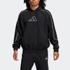 Adidas Embroidered Logo Pullover Hoodie Long Sleeve Sweatshirt Men Tops Black FR5736