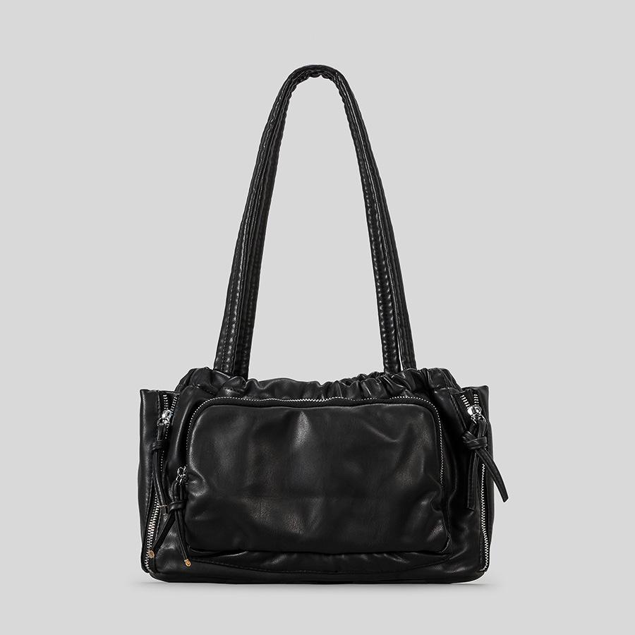 Retro Motorcycle Bag Versatile Pleated Single-shoulder Underarm Bag Women's Handbag