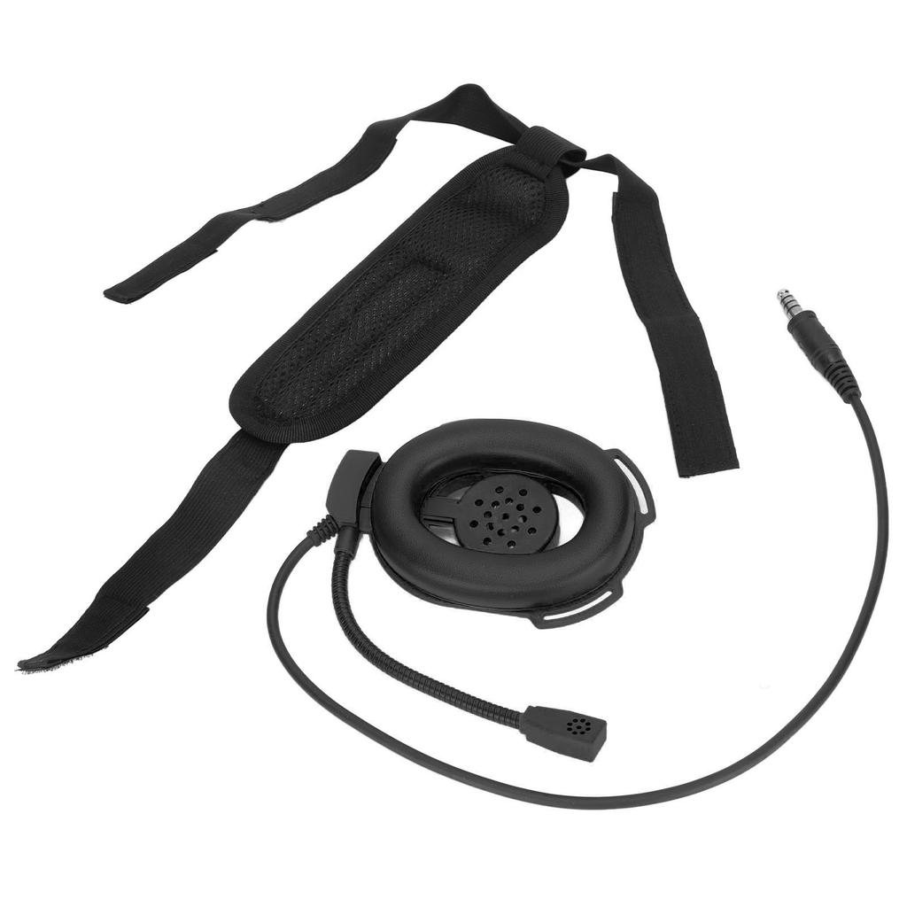 Headphones Motorcycle Helmet Unilateral Headset Military Standard Plug HeadphonesBlack