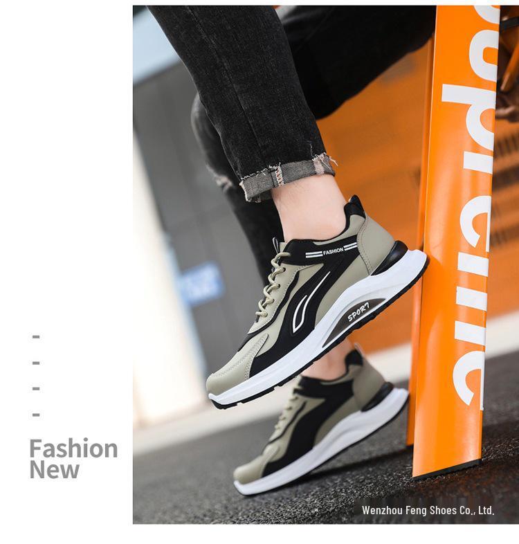 Herren 2025 Wasserdichte Leder Rutschfeste Sneaker, Vielseitige Weiche Sohle Lässige Laufschuhe