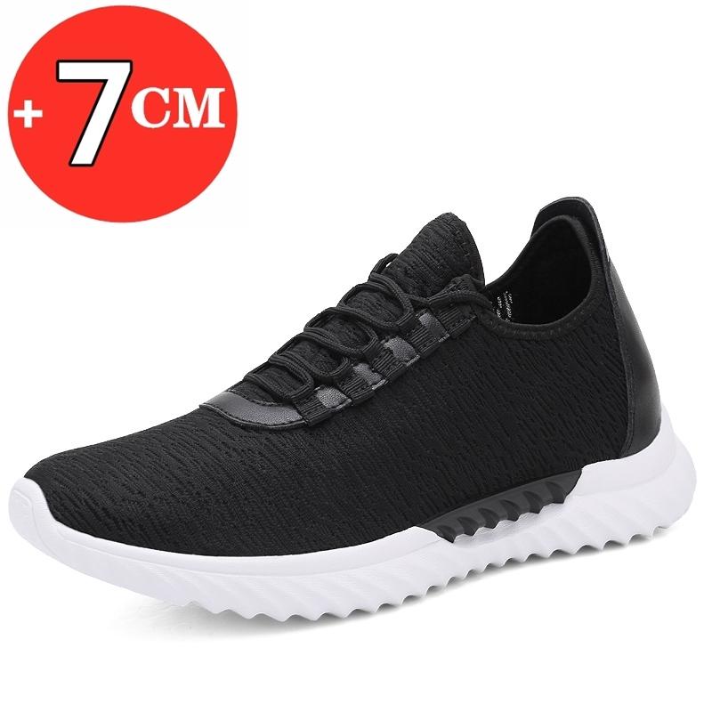 

Men Elevator Shoes Height Increase Shoes for Man 7cm Summer Casual Lift Sneakers Footwear White Casual Sport 37