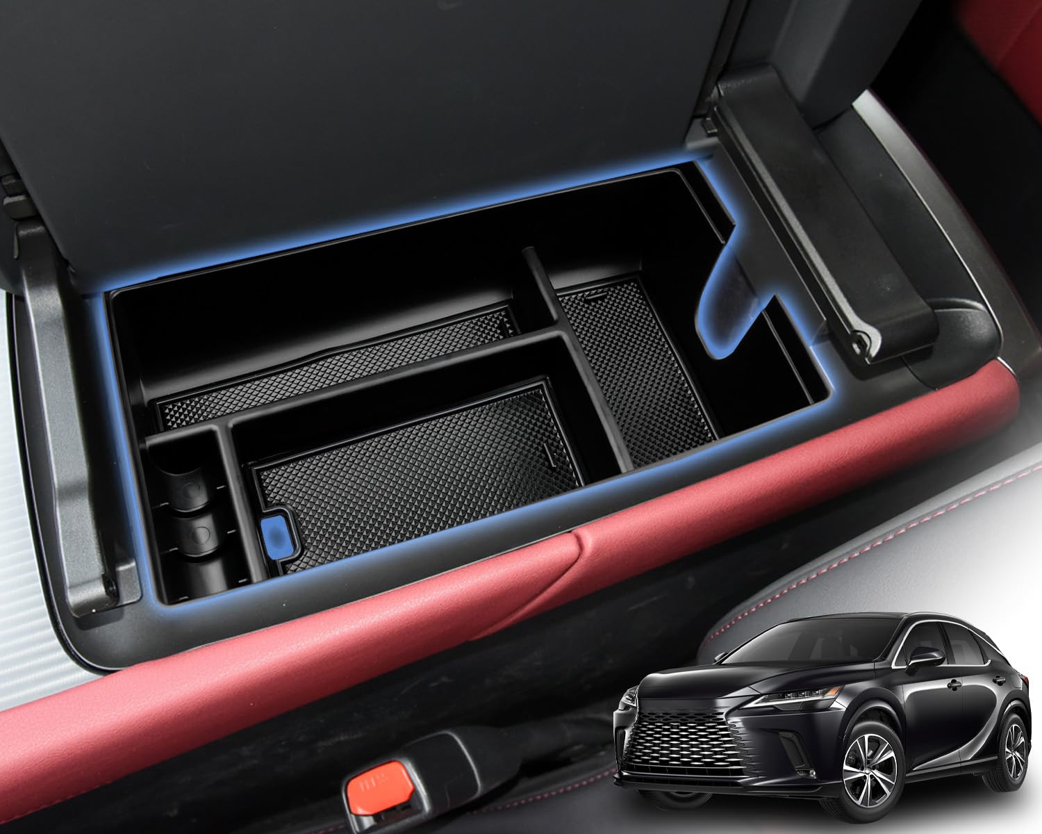 

WEIPIN New Lexus RX Console Lexus Front Armrest Console Custom Tissue Small Item Car Interior Storage Interior Parts Black Box, RX350, RX350h,