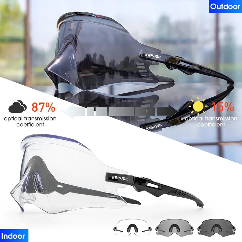 Kapvoe Fotochemische Fietsbril Sportfiets Mountainbike Bril Rijbril Sportbril voor Man Vrouw Bril