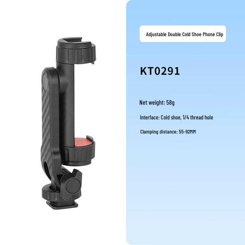 Víceúhlový otočný držák telefonu na cold shoe pro DSLR fotoaparáty a živé vysílání