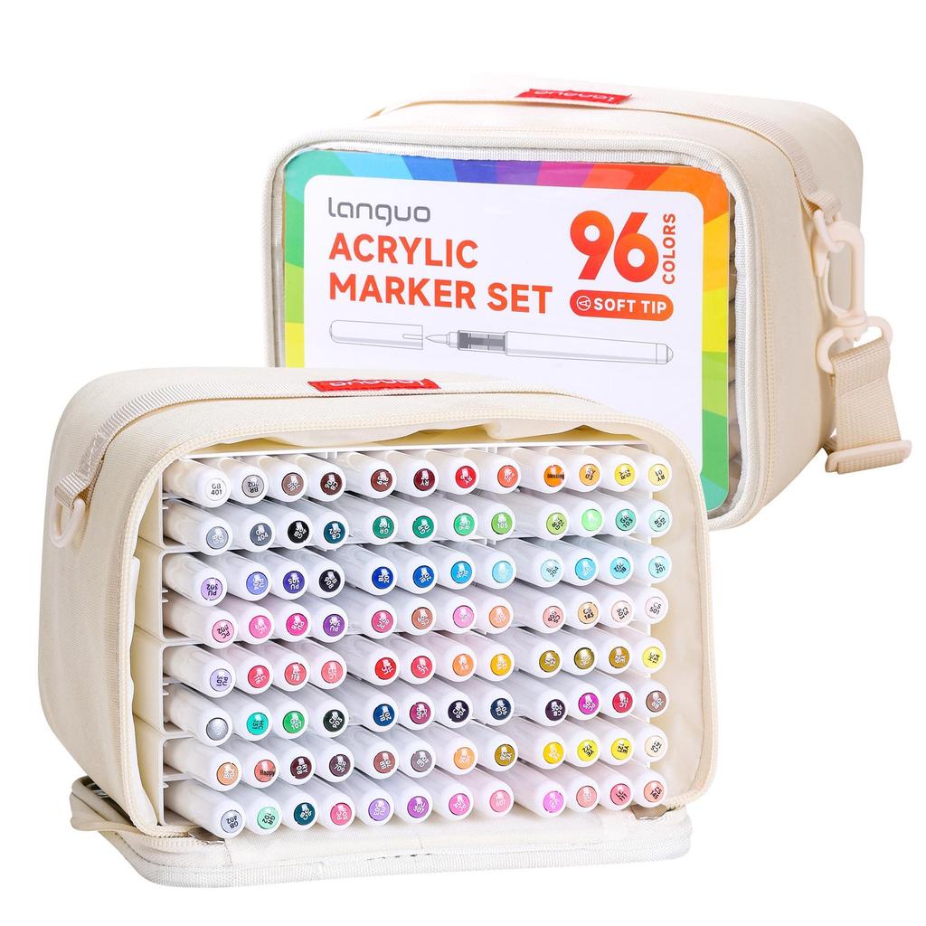 Blue Fruit 240-Color Acrylic Marker Pen Set with Soft Head for Student Graffiti and Art