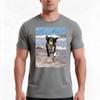 Sprollie Dog On Beach Tshirt Summer Casual Cotton Tee Oversized Streetwear Tops Vintage Graphic Print Unisex Unisex Unisex