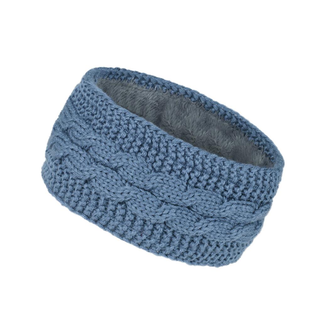 Soft & Cozy Ribbed Fleece Knit Elastic Headbands Warm Ear Warmer for Women with Classic Bowknot Design