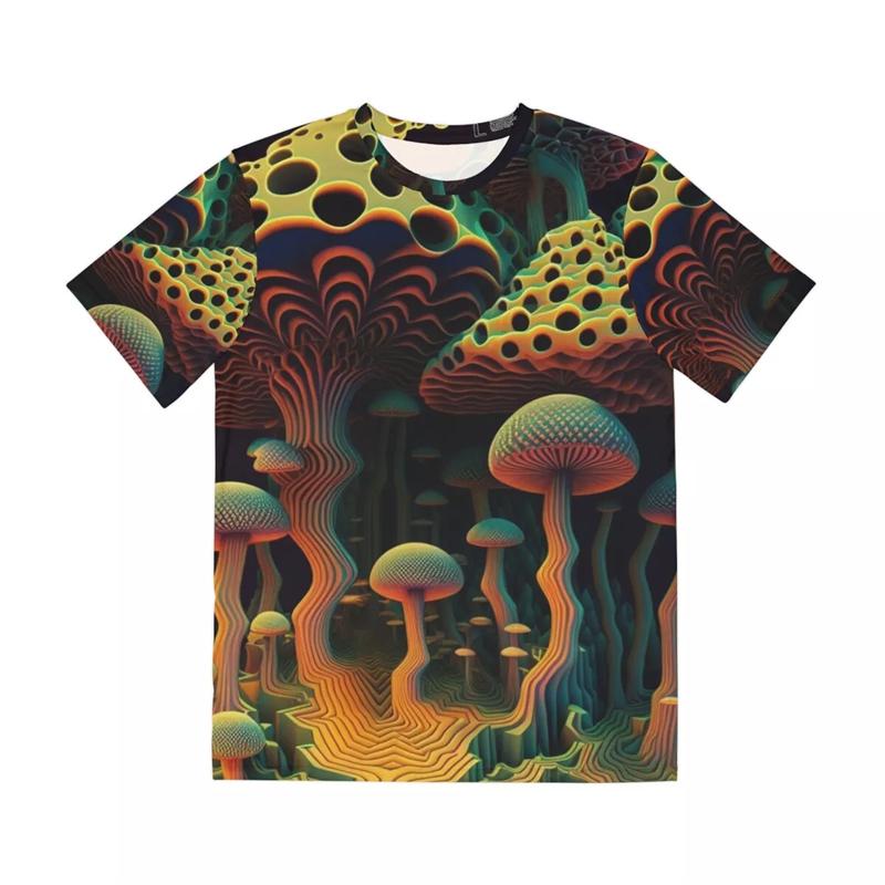 2024 Mushroom T Shirt For Mens Graphic Print Short Sleeve Tops 3D Casual Street Man's T-shirt Oversized Tee Shirt Men Clothing
