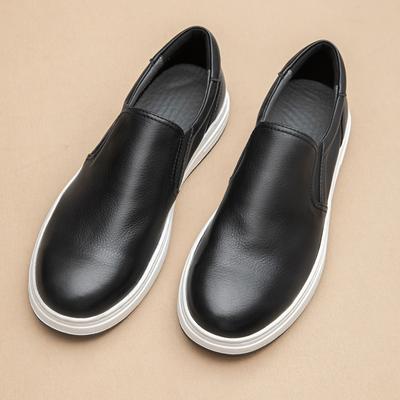 Leather Board Shoes Men'S Shoes One Pedal Breathable Casual Leather Shoes Doudou Shoes Soft-Soled Loafers Driving