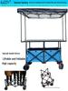 Luwinner Double-Bottom 1.2m Foldable Liftable Pushcart with Canopy