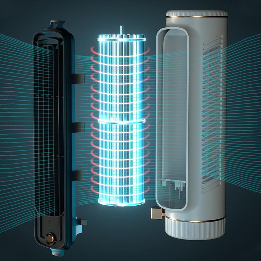 Quiet Tower Fan, Portable Automatic Remote Head Conditioner, Energy Saving & High Efficiency USB Personal Conditioner