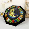 Colorful Cartoon Face Portable Automatic Umbrella with 8-Rib Compact Design for Women/Men Outdoor Accessory Best for Christmas