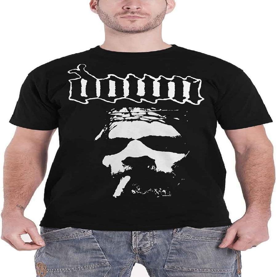 

Down T Shirt Smoking Jesus Face Band Logo Official Mens Black XXXXXL чорний