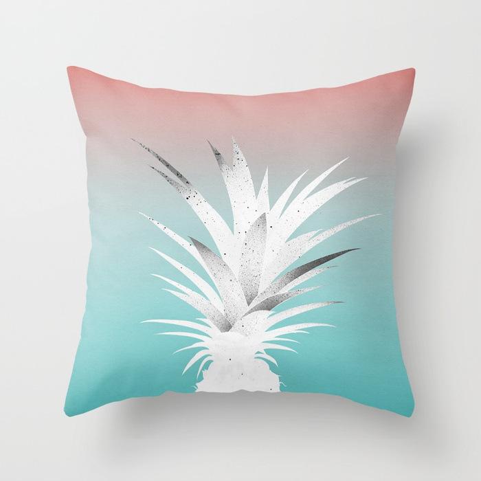 Nordic Ins Style Pink Geometric Pattern Ultra-short Velvet Pillowcase Cushion Pillowcase Pillowcase