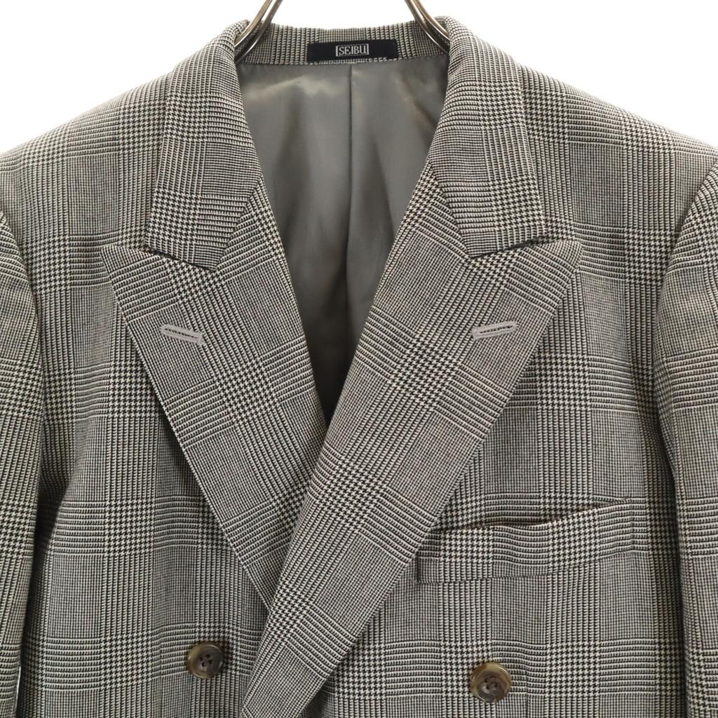 CHAPS RALPH LAUREN 80er 90er Seibu Maßanfertigung Old Glen check doppelreihige Jacke Herren Gebraucht