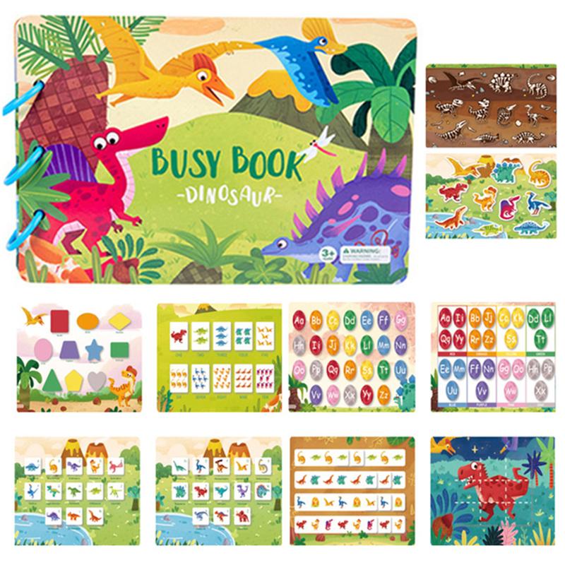 Montessori Toddler Busy Book Learning Activity Quiet Book for Early Education 2-4 Years