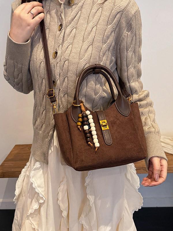 Korean-Style Women's Large Capacity Crossbody Tote Bag, Unique Design 2025