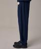 LEARVE Deep Fourpleats Wide Sweatpants Navy