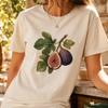 Botanical Fig Artwork Shirt: Vintage Cottagecore Cotton Tee
