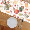 OWENIE Fall Table Runner for Kitchen Dining Table, Thanksgiving Autumn Printed Harvest Pumpk Maple Leaves Textured Fabric Halloween Holiday Home