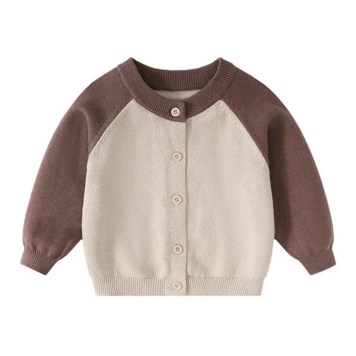 

Kids Knit Cardigan Sweater, Boys & Girls, Korean Style, Spring/Autumn Fashion, Versatile & Comfortable Knitwear 60cm (8-12 jin)