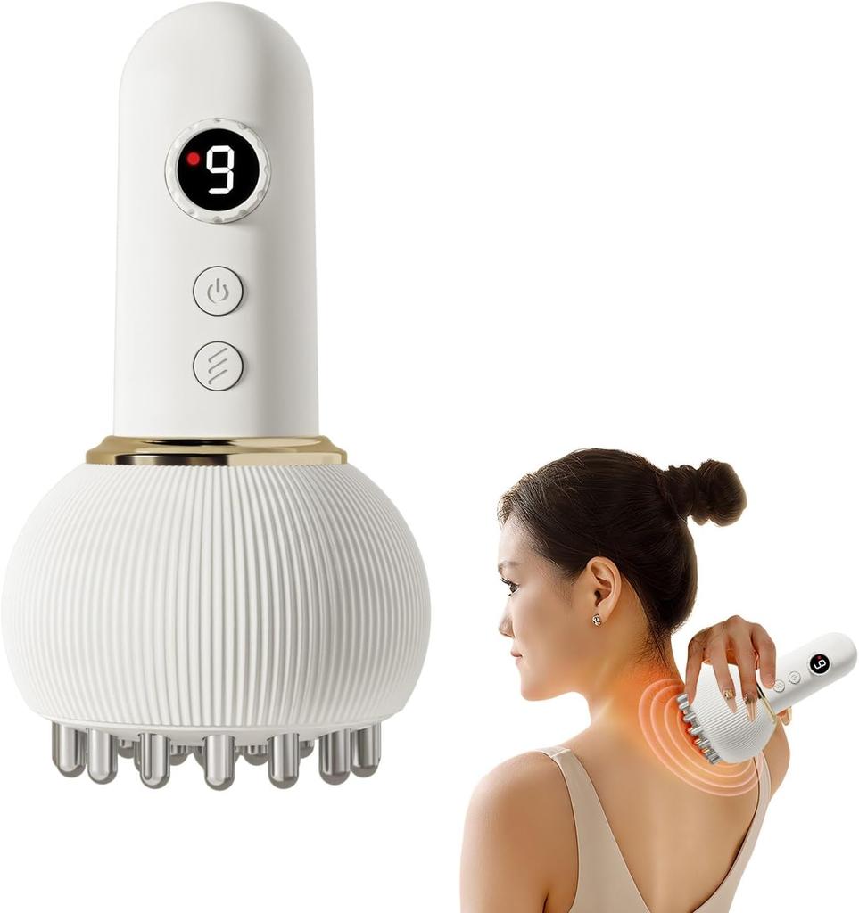 Handheld Heated Massager with 9 Adjustable Temperatures for Legs, Arms, Abdomen, and Body (Green)