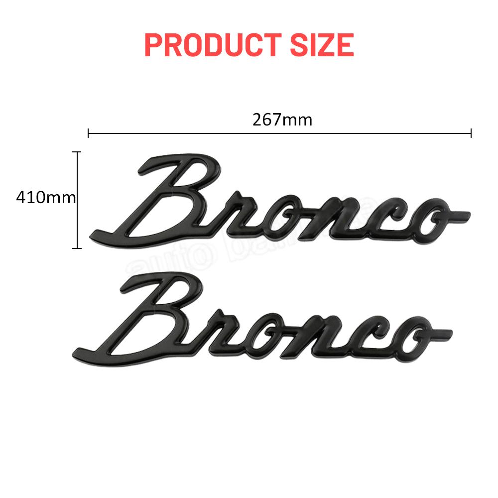 Bronco Decals Emblems 3D Nameplate Car Decal Logo Letter Sticker for Ford Bronco Sport 2022   4-Door
